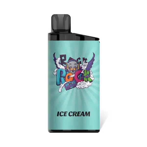 Ice Cream iGET Bar 3500 Puffs disposable vape device and white retail packaging box on a clean background