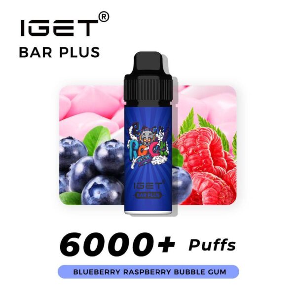 iget-bar-plus-vape-6000-puff-blueberry-raspberry-bubblegum-online-vape.jpg iGET Bar Plus 6000 Puffs – Blueberry Raspberry Bubblegum