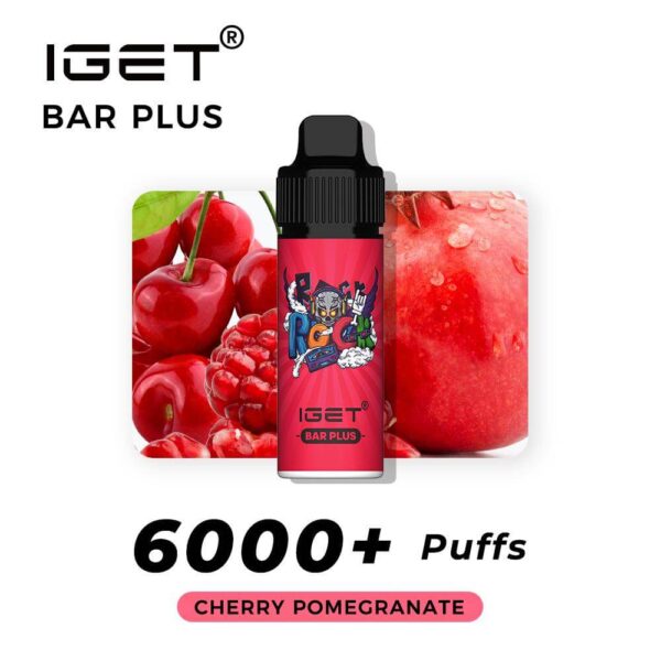 iGET Bar Plus 6000 Puffs – Cherry Pomegranate