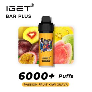 iget-bar-plus-vape-6000-puff-passion-fruit-kiwi-guava-online-vape-store.jpg iGET Bar Plus 6000 Puffs – Passion Fruit Kiwi Guava